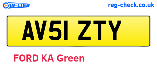 AV51ZTY are the vehicle registration plates.
