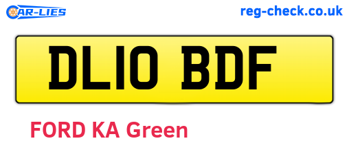 DL10BDF are the vehicle registration plates.