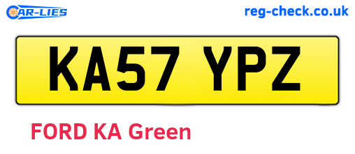 KA57YPZ are the vehicle registration plates.