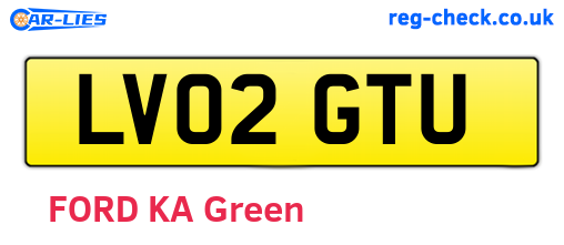 LV02GTU are the vehicle registration plates.