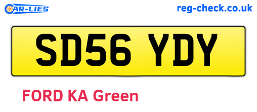 SD56YDY are the vehicle registration plates.