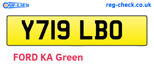 Y719LBO are the vehicle registration plates.