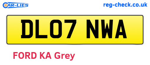 DL07NWA are the vehicle registration plates.