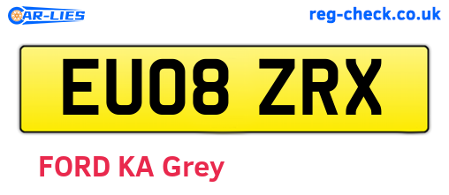 EU08ZRX are the vehicle registration plates.