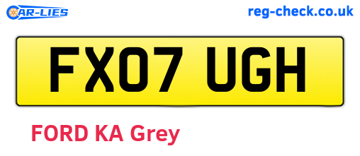 FX07UGH are the vehicle registration plates.