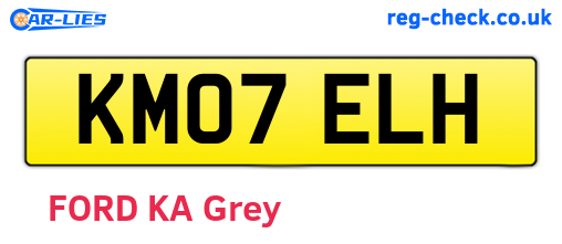 KM07ELH are the vehicle registration plates.