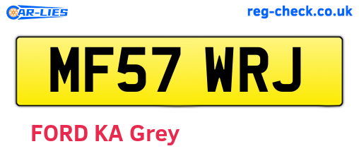 MF57WRJ are the vehicle registration plates.