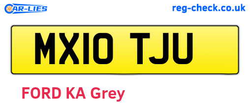 MX10TJU are the vehicle registration plates.
