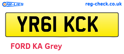 YR61KCK are the vehicle registration plates.