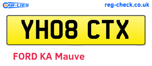 YH08CTX are the vehicle registration plates.