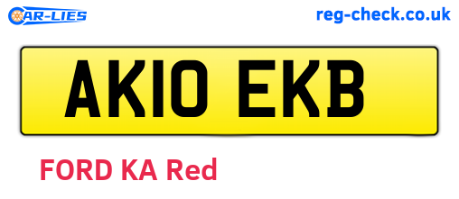 AK10EKB are the vehicle registration plates.