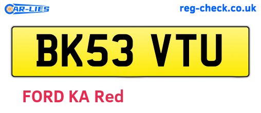 BK53VTU are the vehicle registration plates.
