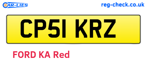 CP51KRZ are the vehicle registration plates.