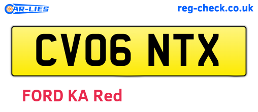 CV06NTX are the vehicle registration plates.