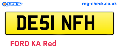 DE51NFH are the vehicle registration plates.