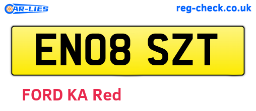 EN08SZT are the vehicle registration plates.