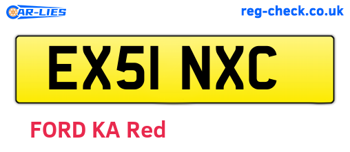 EX51NXC are the vehicle registration plates.
