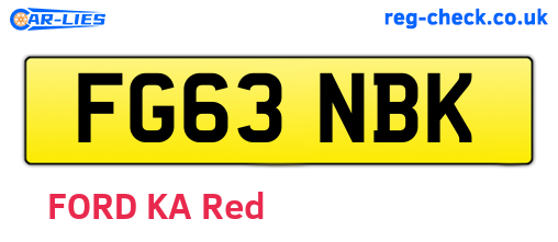 FG63NBK are the vehicle registration plates.