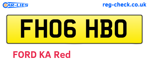 FH06HBO are the vehicle registration plates.