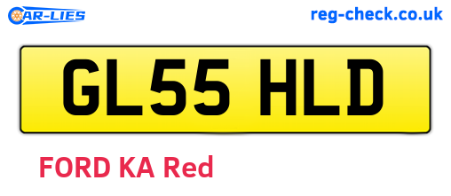 GL55HLD are the vehicle registration plates.