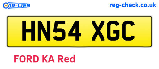 HN54XGC are the vehicle registration plates.