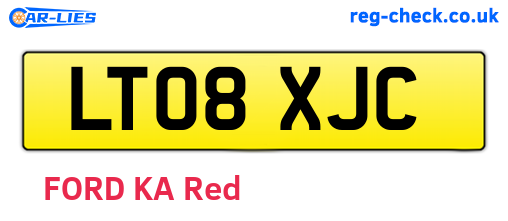 LT08XJC are the vehicle registration plates.