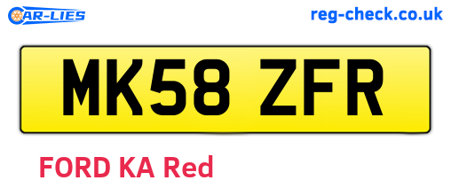 MK58ZFR are the vehicle registration plates.