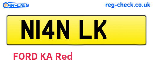N14NLK are the vehicle registration plates.