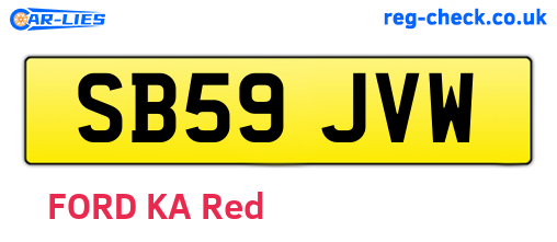 SB59JVW are the vehicle registration plates.