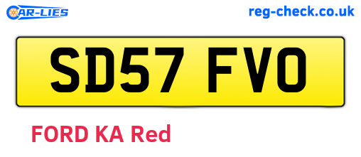 SD57FVO are the vehicle registration plates.