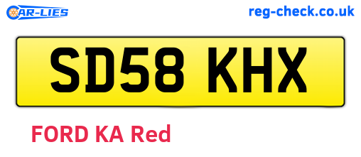 SD58KHX are the vehicle registration plates.
