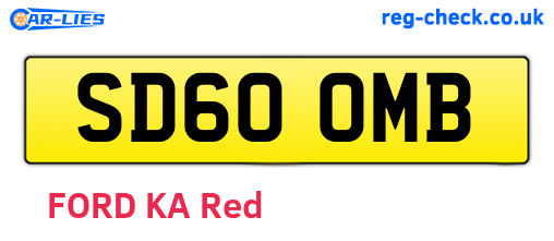 SD60OMB are the vehicle registration plates.