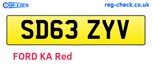 SD63ZYV are the vehicle registration plates.