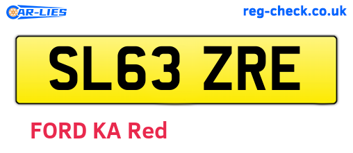 SL63ZRE are the vehicle registration plates.