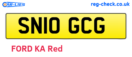 SN10GCG are the vehicle registration plates.