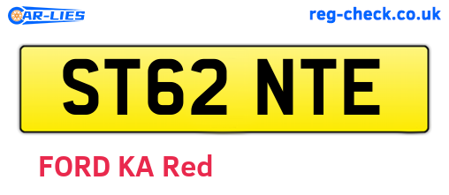 ST62NTE are the vehicle registration plates.