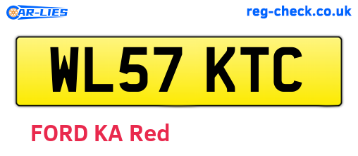 WL57KTC are the vehicle registration plates.