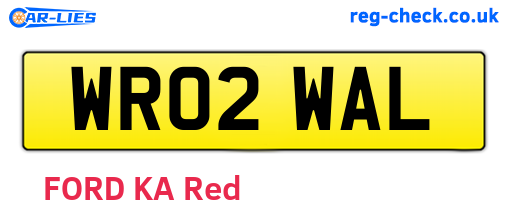 WR02WAL are the vehicle registration plates.