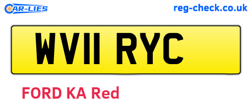 WV11RYC are the vehicle registration plates.