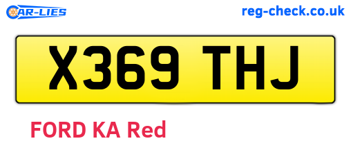 X369THJ are the vehicle registration plates.