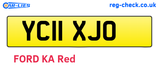 YC11XJO are the vehicle registration plates.
