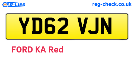 YD62VJN are the vehicle registration plates.