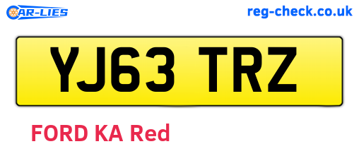 YJ63TRZ are the vehicle registration plates.