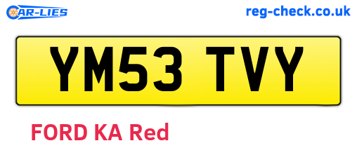 YM53TVY are the vehicle registration plates.