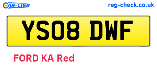 YS08DWF are the vehicle registration plates.