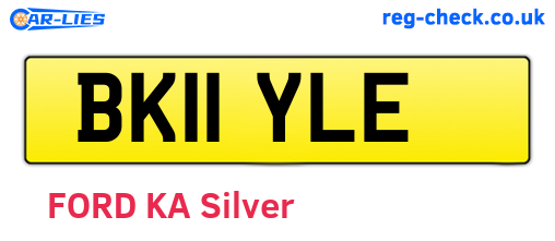 BK11YLE are the vehicle registration plates.