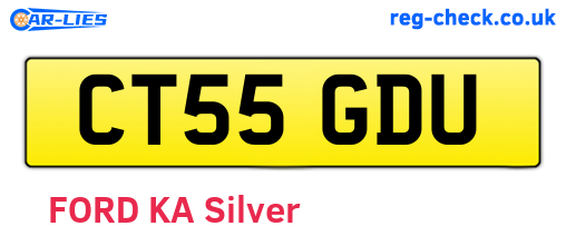 CT55GDU are the vehicle registration plates.