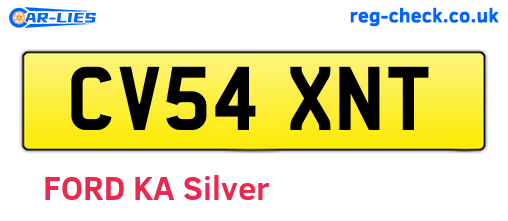 CV54XNT are the vehicle registration plates.
