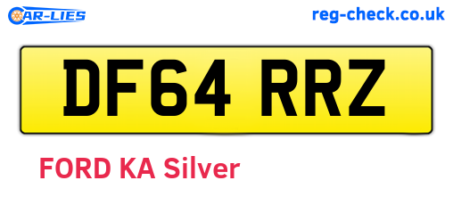 DF64RRZ are the vehicle registration plates.
