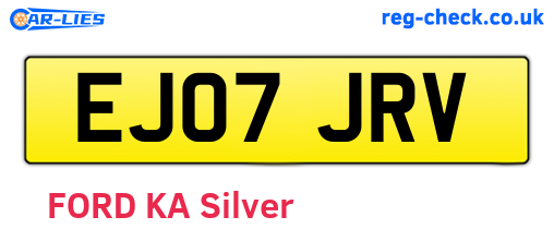 EJ07JRV are the vehicle registration plates.